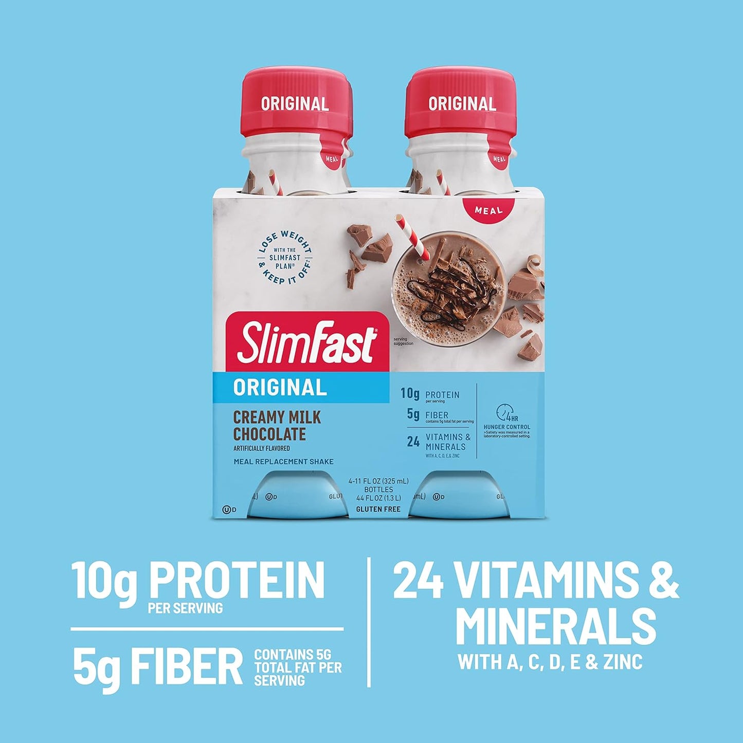 SlimFast Meal Replacement Shake, Protein Shakes Ready to Drink